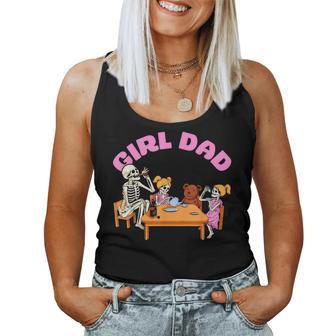 Girl Dad Skeletons Family Father And Daughters Women Tank Top - Thegiftio UK