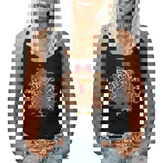 Girls Thanksgiving Leopard Turkey Autumn Fall Season Women Tank Top - Thegiftio UK