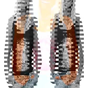 Girls Women's Cute Pink Bow Coquette Girly Halloween Ghost Women Tank Top - Monsterry