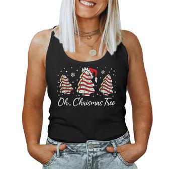 Groovy Oh Christmas Tree Cakes Debbie Becky Jen Cake Lovers Women Tank Top - Thegiftio UK