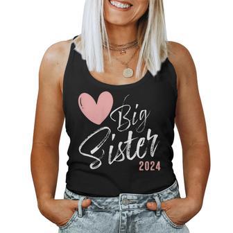 Große Schwester 2024 Big Sister 2024 Girls' Heart Tank Top Frauen - Geschenkecke