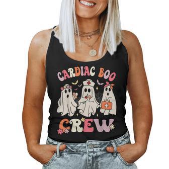 Halloween Cardiac Boo Crew Cardiology Nurse Ghost Women Tank Top - Thegiftio UK
