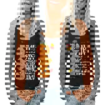 Halloween Cutest 4Th Grade Pumpkins Calls Me Teacher Costume Women Tank Top - Monsterry