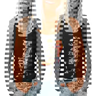 Halloween Skeleton Gamer Video Gaming Boys Girls Women Women Tank Top - Thegiftio UK