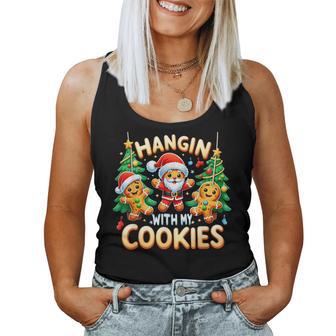 Hangin With My Cookies Gingerbread Christmas Teacher Women Tank Top - Thegiftio UK
