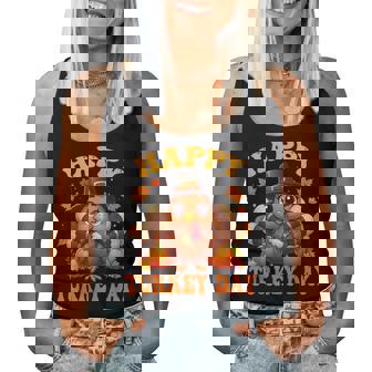 Happy Turkey Day For Happy Thanksgiving Fall Women Tank Top - Thegiftio UK