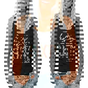 Hello Sixty Est 1964 60-Year-Old Leopard Print Women Tank Top | Mazezy