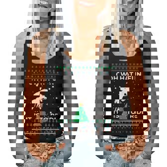 Horse Rider Equestrian Cowboy Ugly Christmas Sweater Jumper Women Tank Top - Thegiftio UK