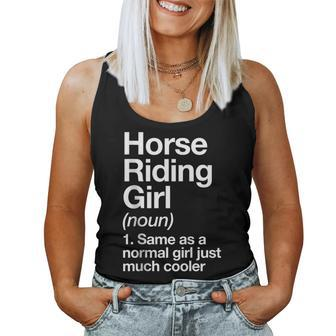 Horse Riding Girl Definition & Sassy Sports Women Tank Top - Monsterry