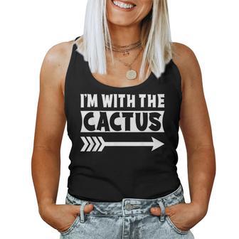 I'm With The Cactus Halloween Costume Cactus Halloween Women Tank Top - Thegiftio UK