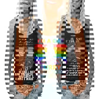 I'm A Gay Furry Rainbow Fox Wolf Fursona Fandom Pride Month Women Tank Top - Thegiftio UK