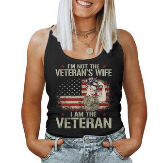 I'm Not Veteran's Wife I'm Veteran American Flag Women Tank Top - Monsterry