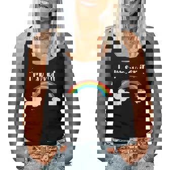 I'm So Over It Rainbow Pun Rainbow Women Tank Top - Thegiftio