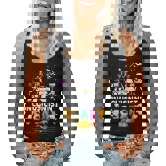 Inclusion Isn't Scary Slp Halloween Sped Teacher Skeleton Women Tank Top - Monsterry