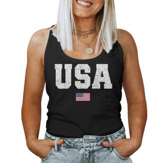 July 4Th Usa Patriotic American Flag Women Tank Top - Monsterry UK