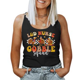 Labor And Delivery L&D Nurse Gobble Squad Thanksgiving Women Tank Top - Thegiftio UK