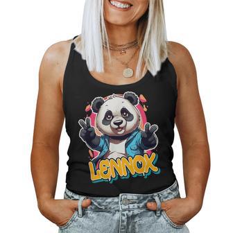 Lennox Beautiful Boys' Name With Cute Panda Tank Top Frauen - Geschenkecke