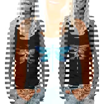 Libélula En Azul Amante De Los Animales Insectos Animales Cuello Camiseta sin mangas para mujer - Regaloses