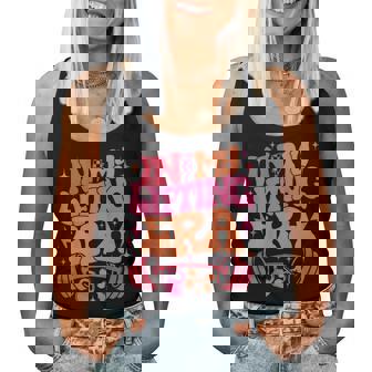 In My Lifting Era Groovy Gym Weight Personal Trainer On Back Women Tank Top - Monsterry