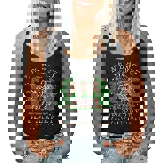 Line Dance And Be Merry Christmas Elf Dancing Holiday Season Women Tank Top - Monsterry