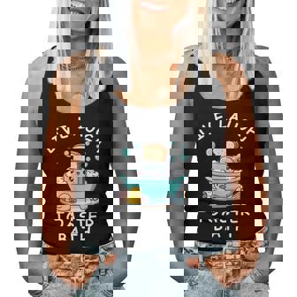 Live Laugh Toaster Bath Sarcastic Unhinged Meme Saying Women Tank Top - Monsterry