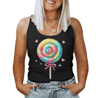 Lollipop Rainbow Candy For Kid Girl Sweet Women Tank Top - Thegiftio UK
