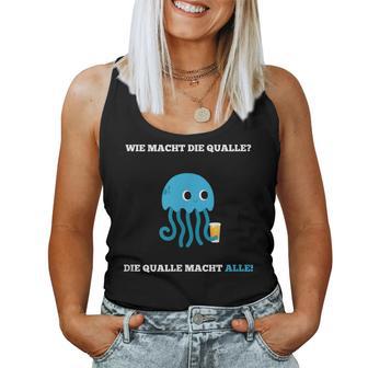 Lustiges Wie Macht Jellyfish Beer Party Alcohol Mallorca Tank Top Frauen - Geschenkecke