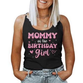 Mommy Of The Birthday Pink Girl Matching Family Women Tank Top - Monsterry