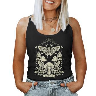 Moth Mushrooms Fairycore Fairy Grunge Nature Girls Kid Women Tank Top - Thegiftio UK