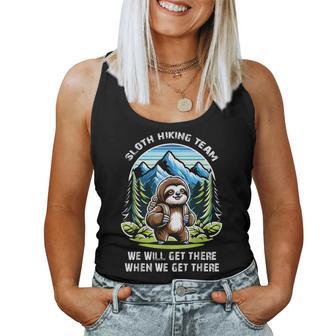 Mountain Sloth Hiking Team For Hiking Women Tank Top - Thegiftio UK
