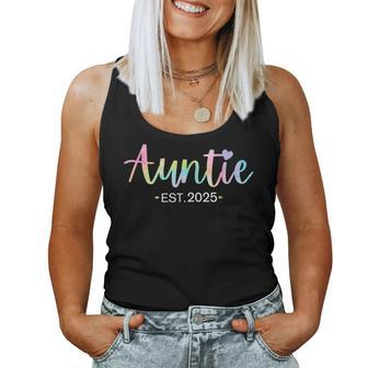 For New Auntie Est 2025 Tie Dye Promoted To Aunt 2025 Women Tank Top - Monsterry DE