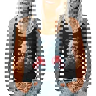 Nice Boxing Animal Costume With Boxing Gloves For Panda Fans Women Tank Top - Monsterry