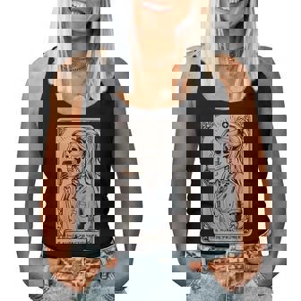 Nurse Practitioner Tarot Card Skeleton Halloween Witch Vibes Women Tank Top - Monsterry
