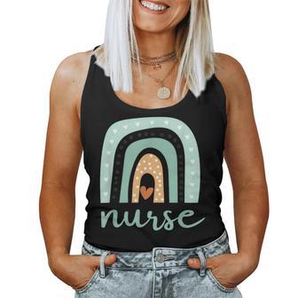 Nursing Rainbow Cute Nurse Heart Women Tank Top - Thegiftio UK