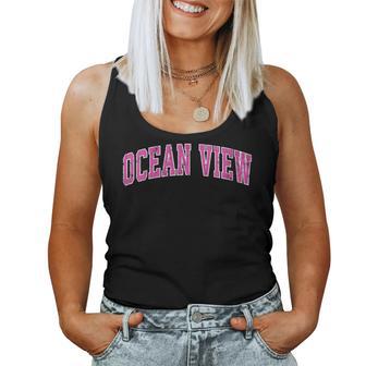 Ocean View Delaware De Vintage Sports Pink Women Tank Top - Monsterry