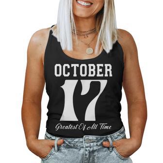 October Birthday Born On October 17 Birthday Women Women Tank Top - Thegiftio UK