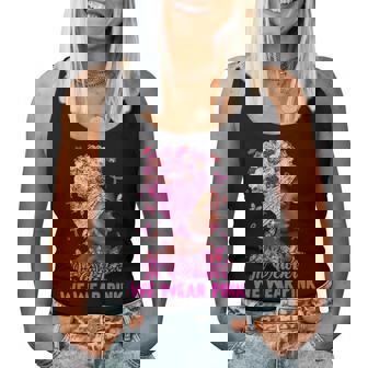 In October We Wear Pink Breast Cancer Awareness Black Women Women Tank Top - Thegiftio UK