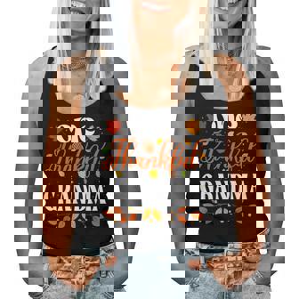 One Thankful Grandma Thanksgiving Family Autumn Fall Grandma Women Tank Top - Monsterry