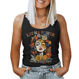Hispanic Heritage Latina Power Flowers Women Women Tank Top - Thegiftio UK