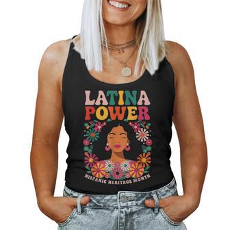 Hispanic Heritage Month Latina Power Flowers Women Tank Top - Thegiftio UK