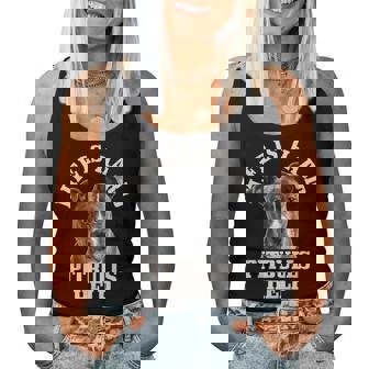 Pitbull Mom Dad Life Is Hard Pitbulls Help Cute Dog Women Tank Top - Monsterry