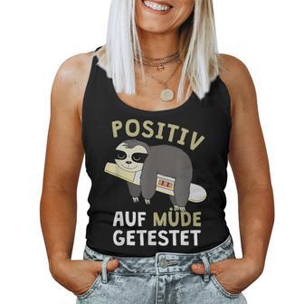 Positiv Auf Müde Testet Sloth Sleep Tank Top Frauen - Seseable