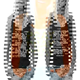Pray On It Camo Prayer Christian Quote Women Tank Top - Thegiftio UK