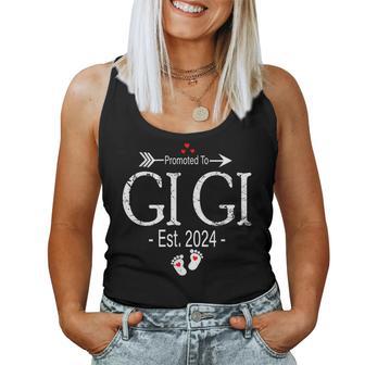 Promoted To Gigi 2024 New Mother Pregnancy Announcement Women Tank Top - Monsterry