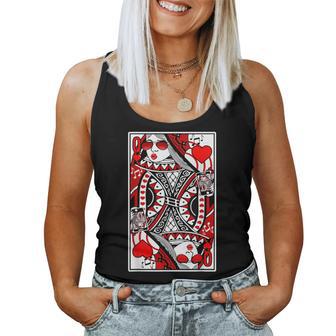 Queen Of Hearts Girls Casino Blackjack Poker Women Tank Top - Thegiftio UK