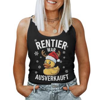 Reindeer Was Ausverkauft Duck Christmas Slogan Tank Top Frauen - Geschenkecke