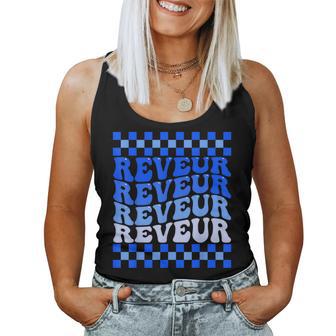 Reveur House Of Dreamers Blue Retro Groovy Social Reveur Women Tank Top - Thegiftio UK