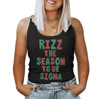 Rizz The Season Gen Alpha Slang Christmas Teacher Women Tank Top - Thegiftio UK