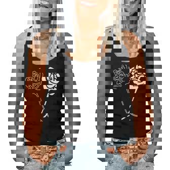 Roses Flowers Cute Floral Graphic Flower Women Tank Top - Monsterry