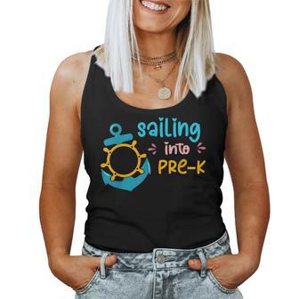 Sailing Into 1St Grade Back To School 2024 Kindergarten Women Tank Top - Thegiftio UK